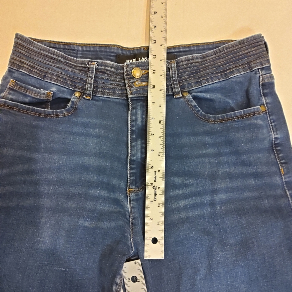 Karl‎ Lagerfeld Women's Jeans, Contrast Stich Indigo Stretch Size14 - Picture 4 of 6